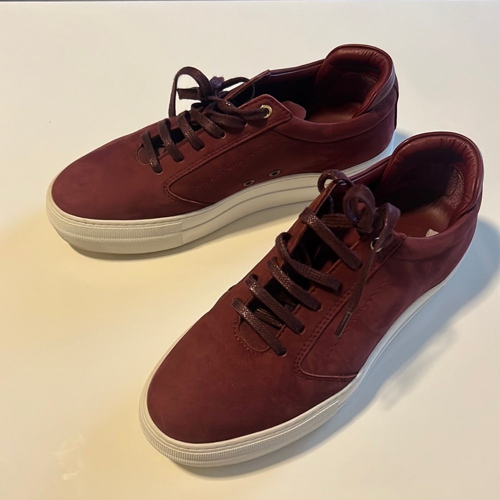 WANT Les Essentiels suede burgundy sneakers size 8.5